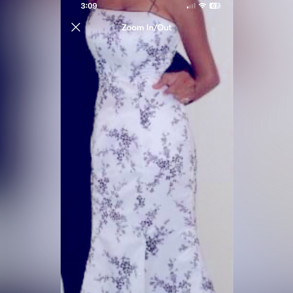 Prom dress - black and white floral